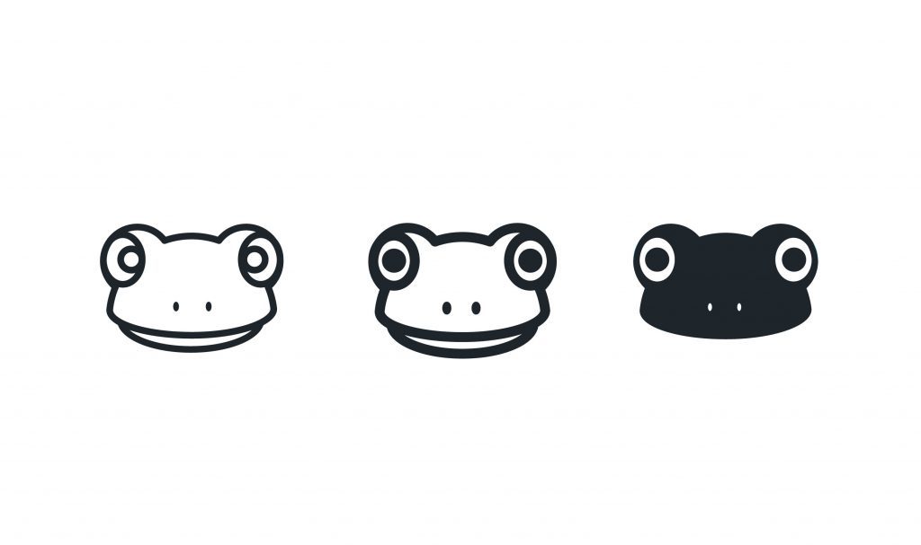 Logo frog head
