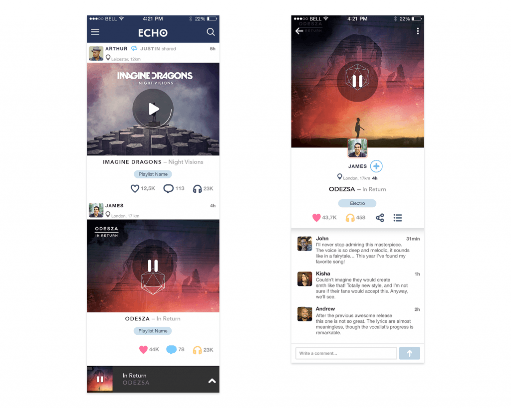 ui design music app