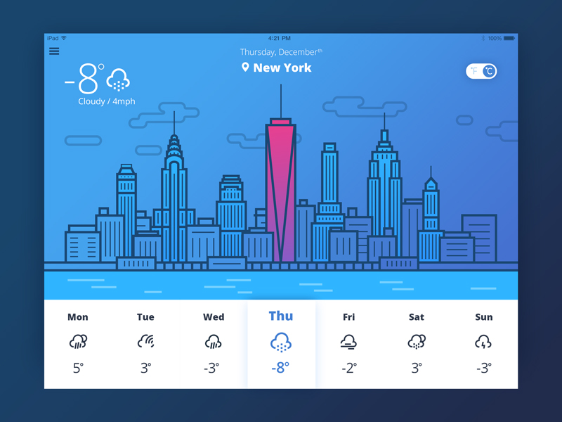 UI illustration weather app