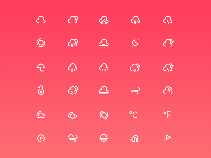 weather icons design tubik studio