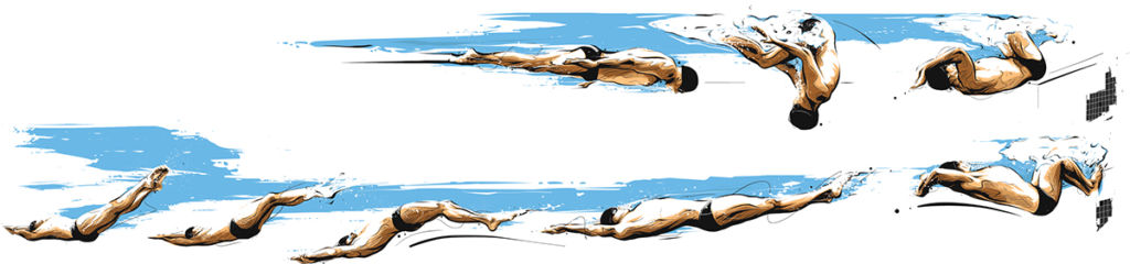 rio 2016 graphic design swimmer