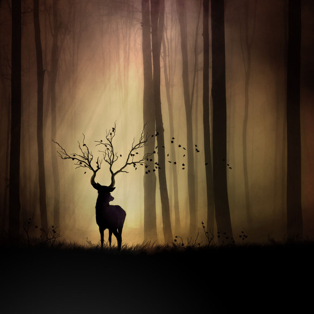 deer autumn illustration