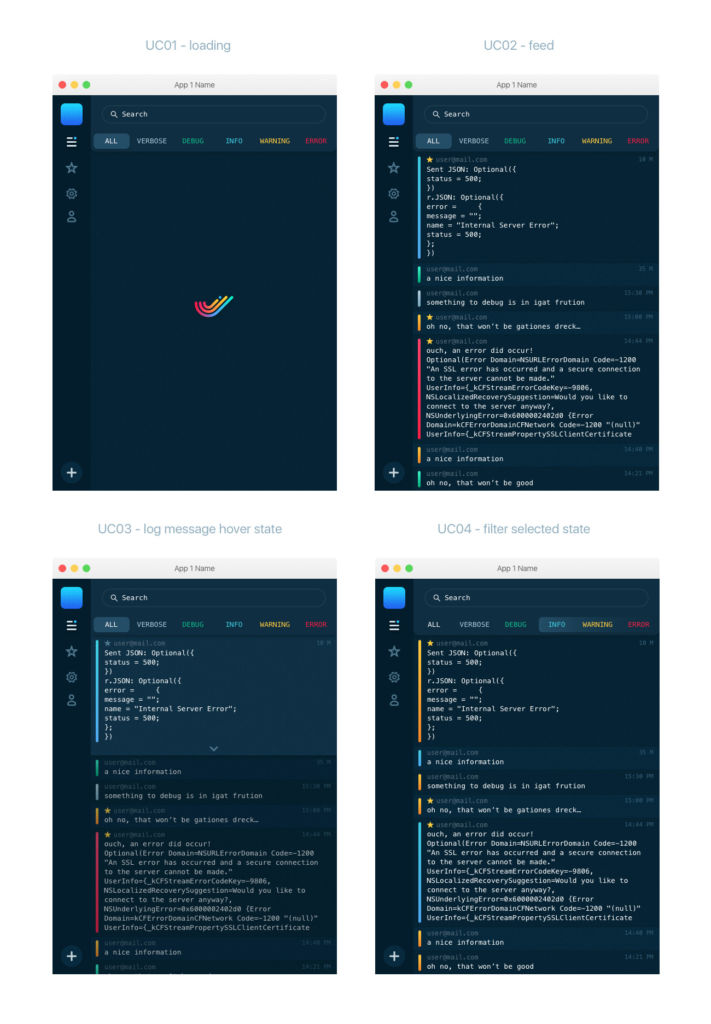SwiftyBeaver UI concepts by Tubik Studio