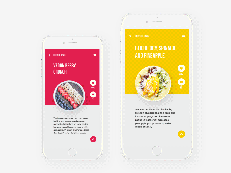 tubik studio healthy food app design