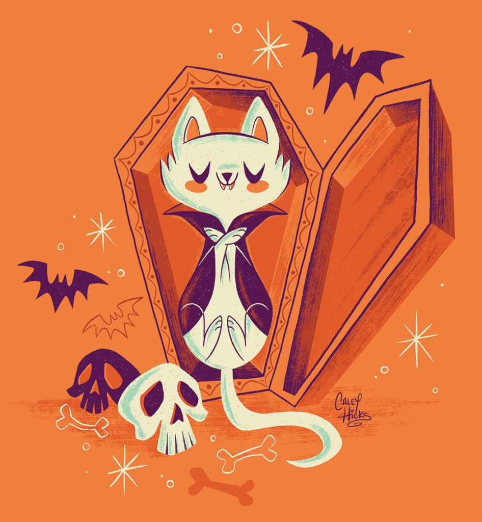 halloween cat illustration