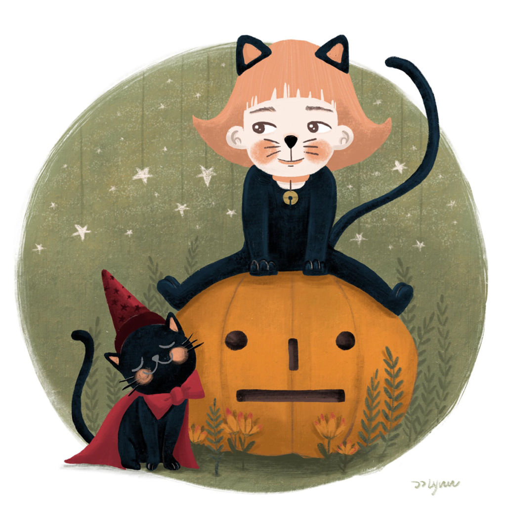 halloween card illustration