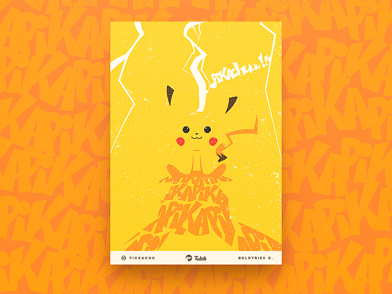 pikachu poster graphic design