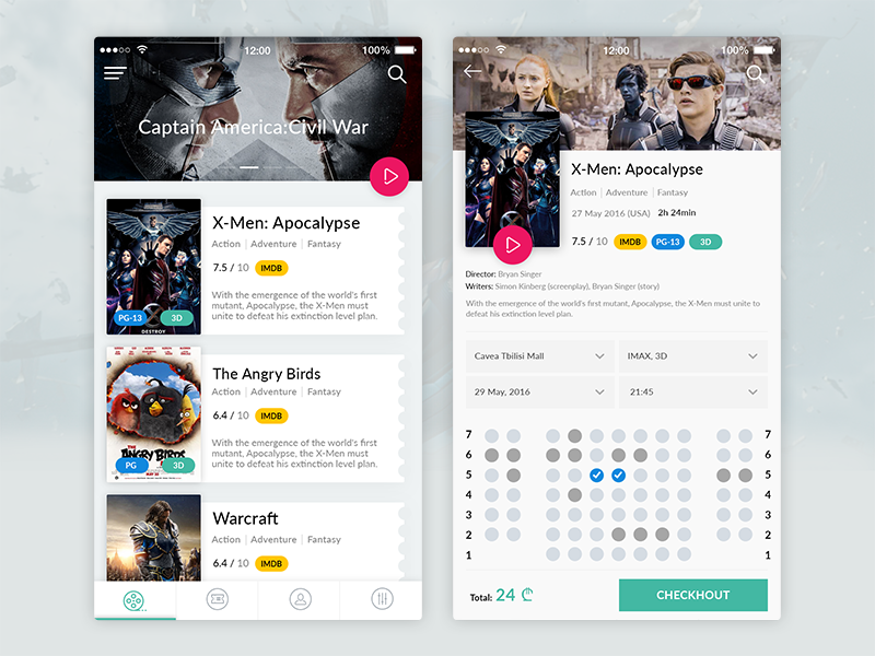 cinema-app-interface