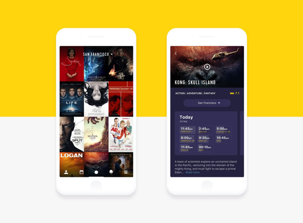 UI for Movies. Collection of Cinema App Designs.