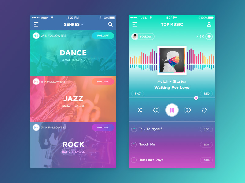 music-application-interface