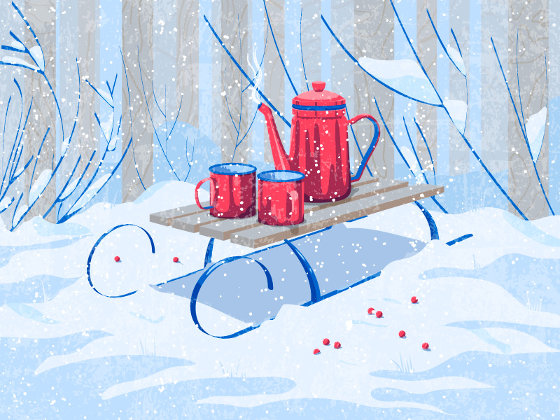 winter digital illustration
