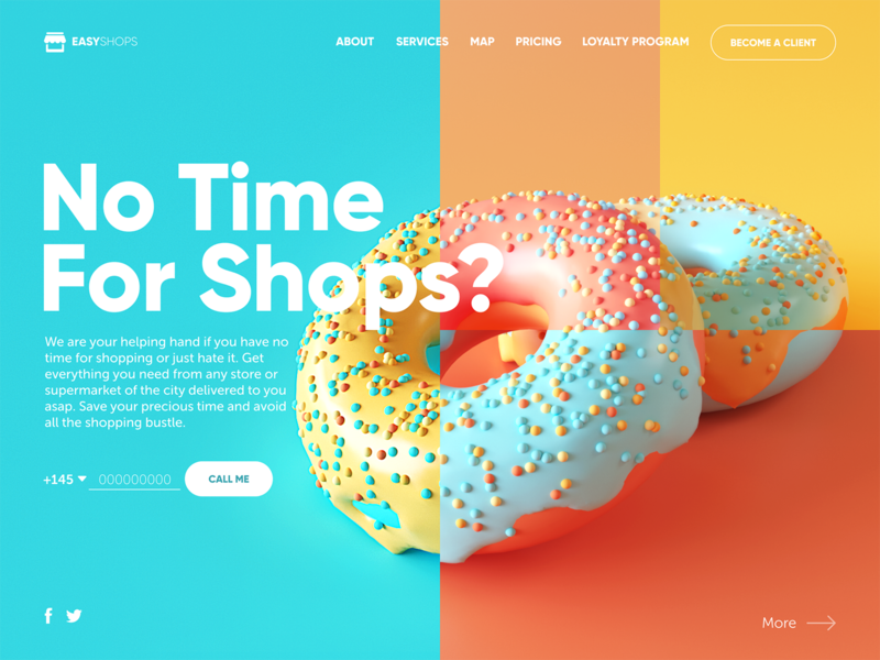 shopping delivery web design