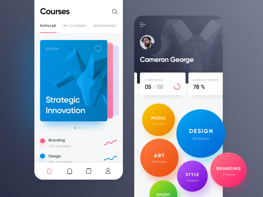 courses and topics education app