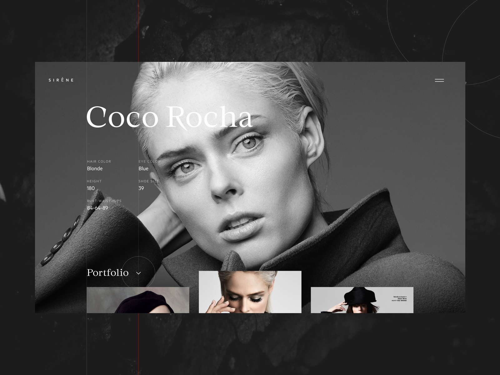 fashion model portfolio website design