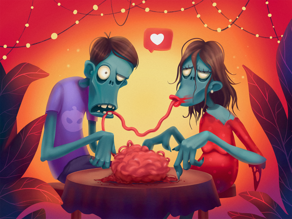 zombie date illustration