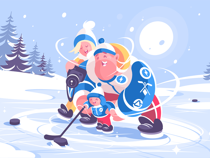 ice skating illustration