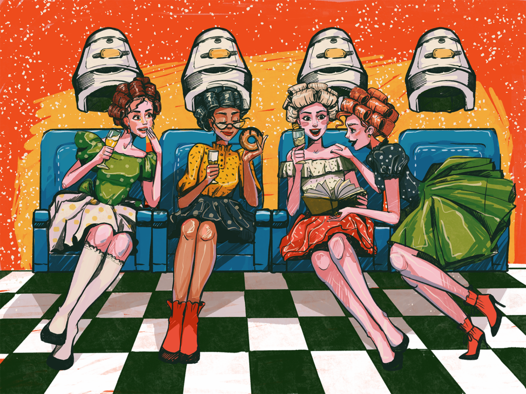 party girls illustration