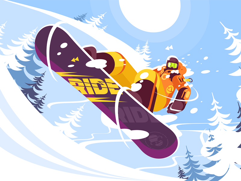 snowboarding illustration
