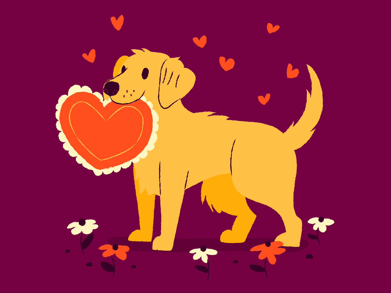 valentine day love dog
