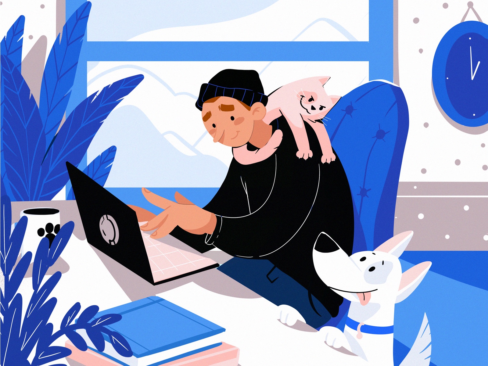 Stay Safe, Stay Home: Digital Illustrations About Life and Work in Isolation
