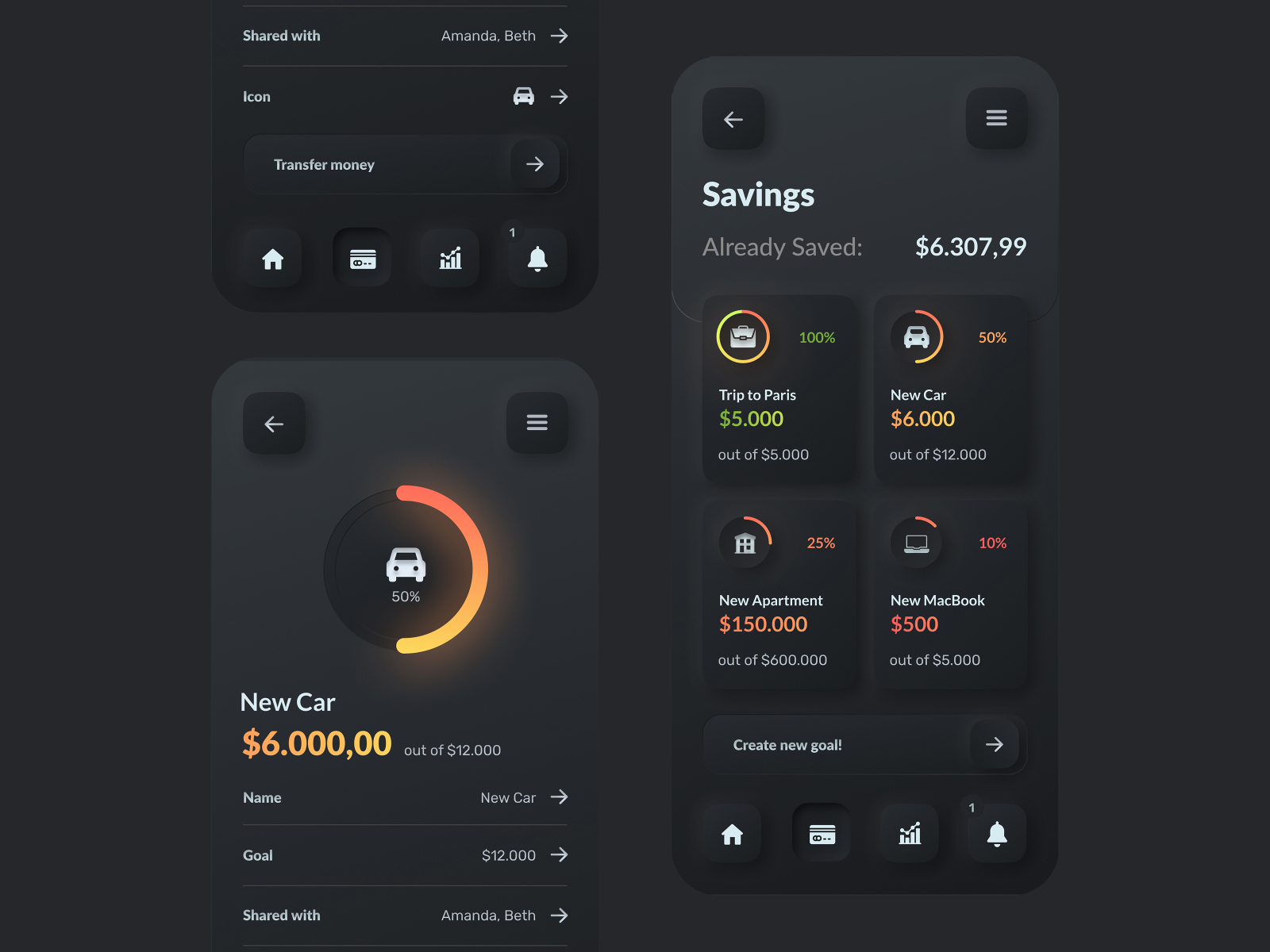 banking ui app design