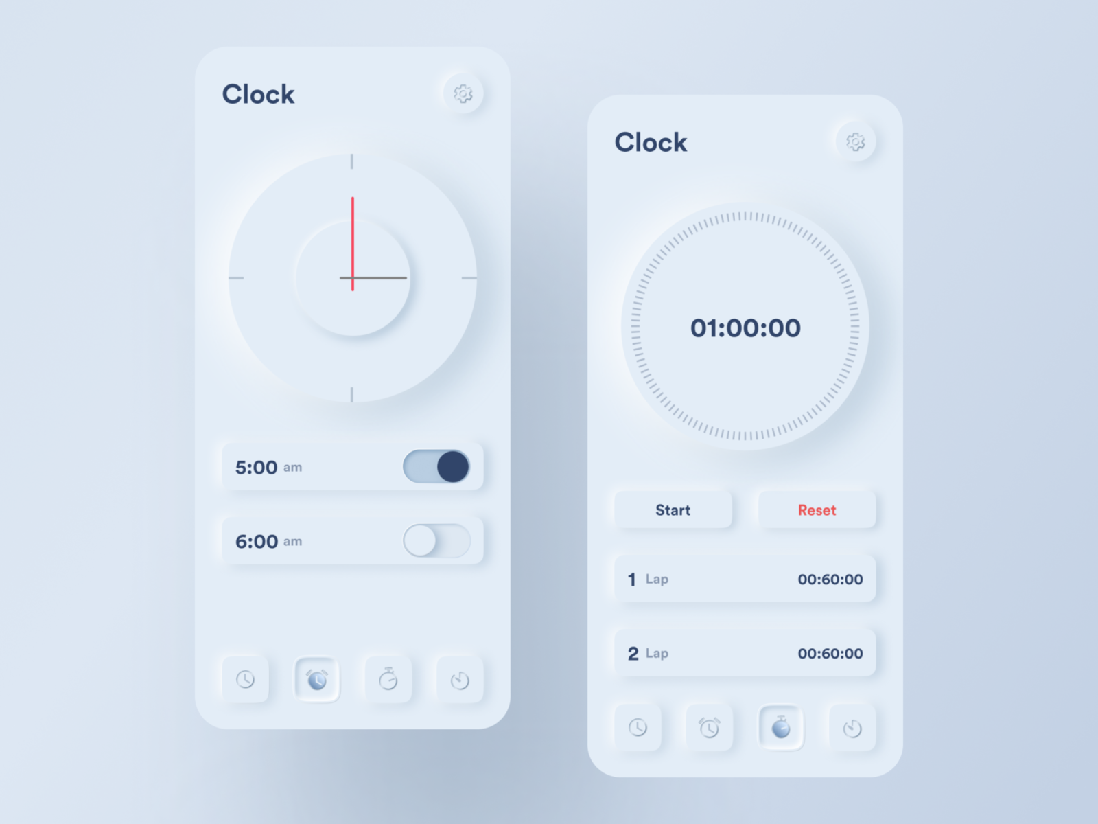 clock app design
