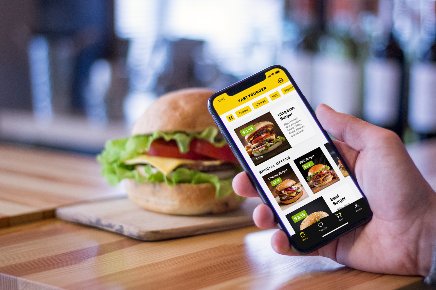 tasty burger app ui design-tubik-studio