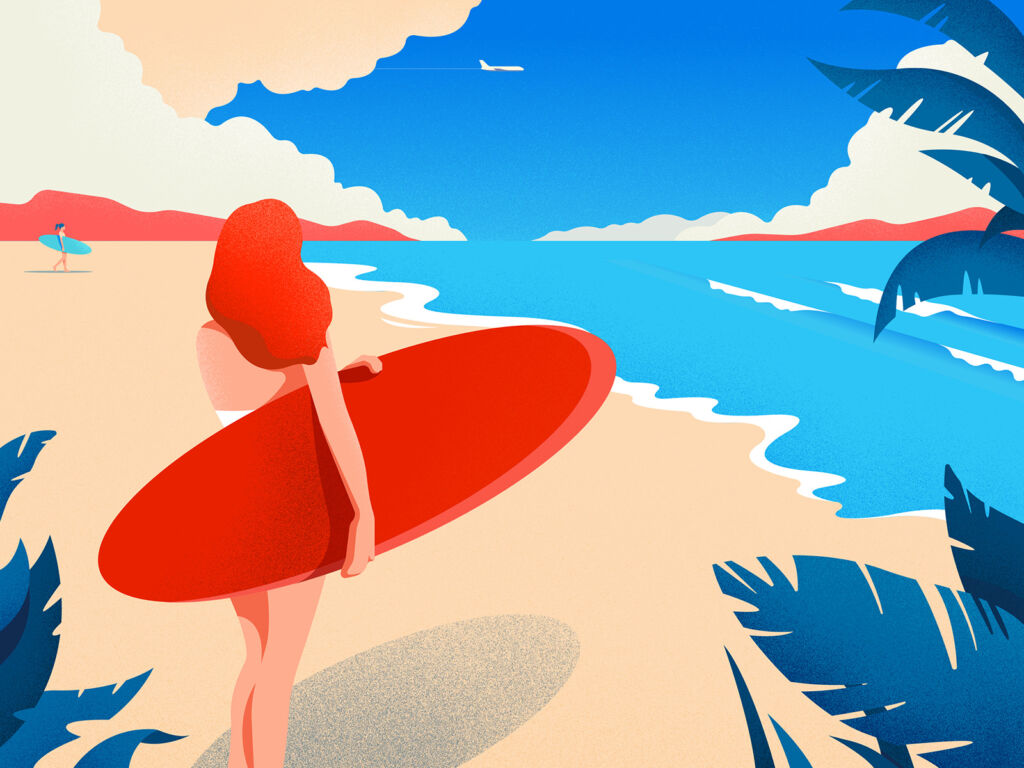 summer sea illustration