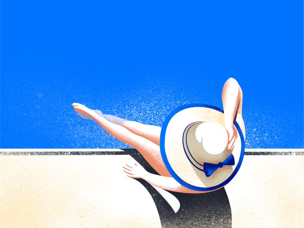 summer woman illustration