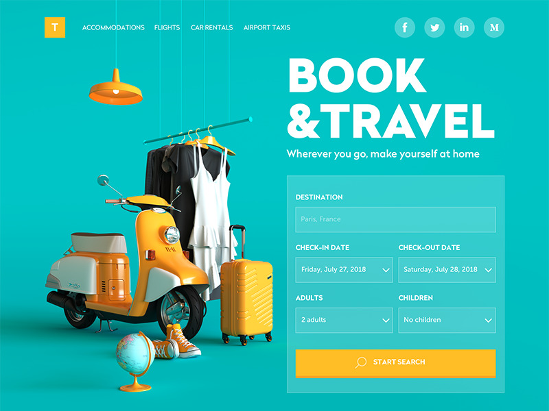 book and travel website_tubik