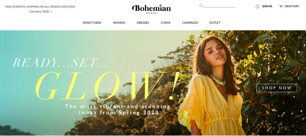online boutique web design