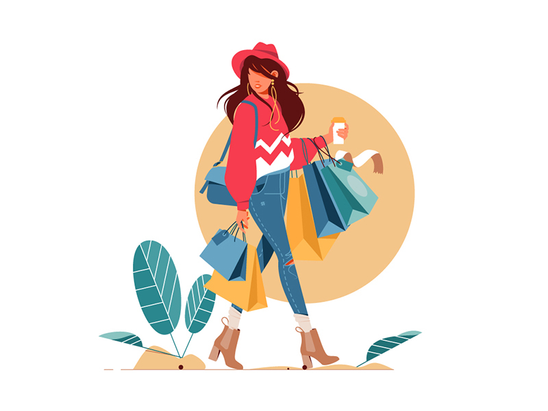 shopping time illustration