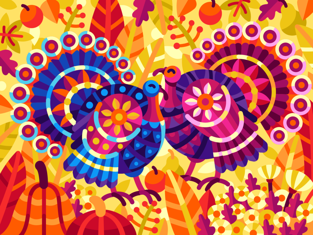 turkeys illustration