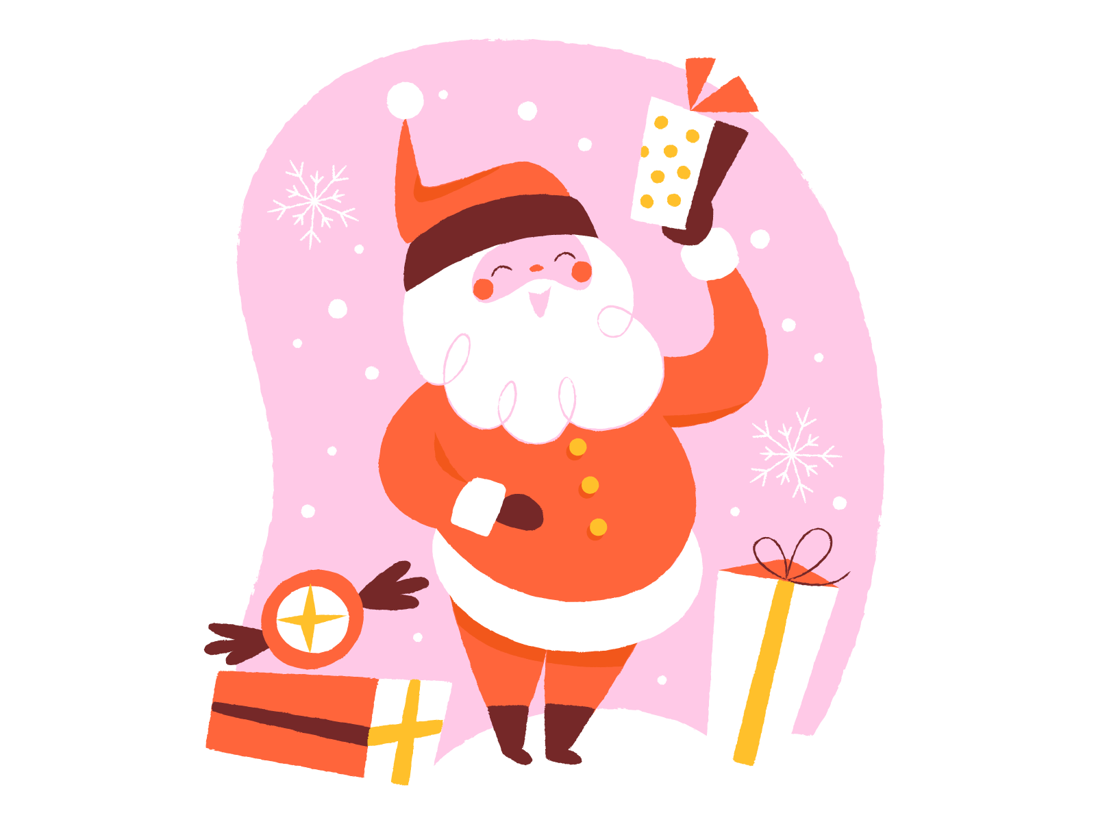 happy santa illustration