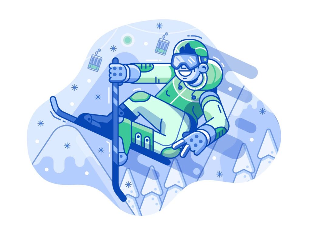 winter sports illustration