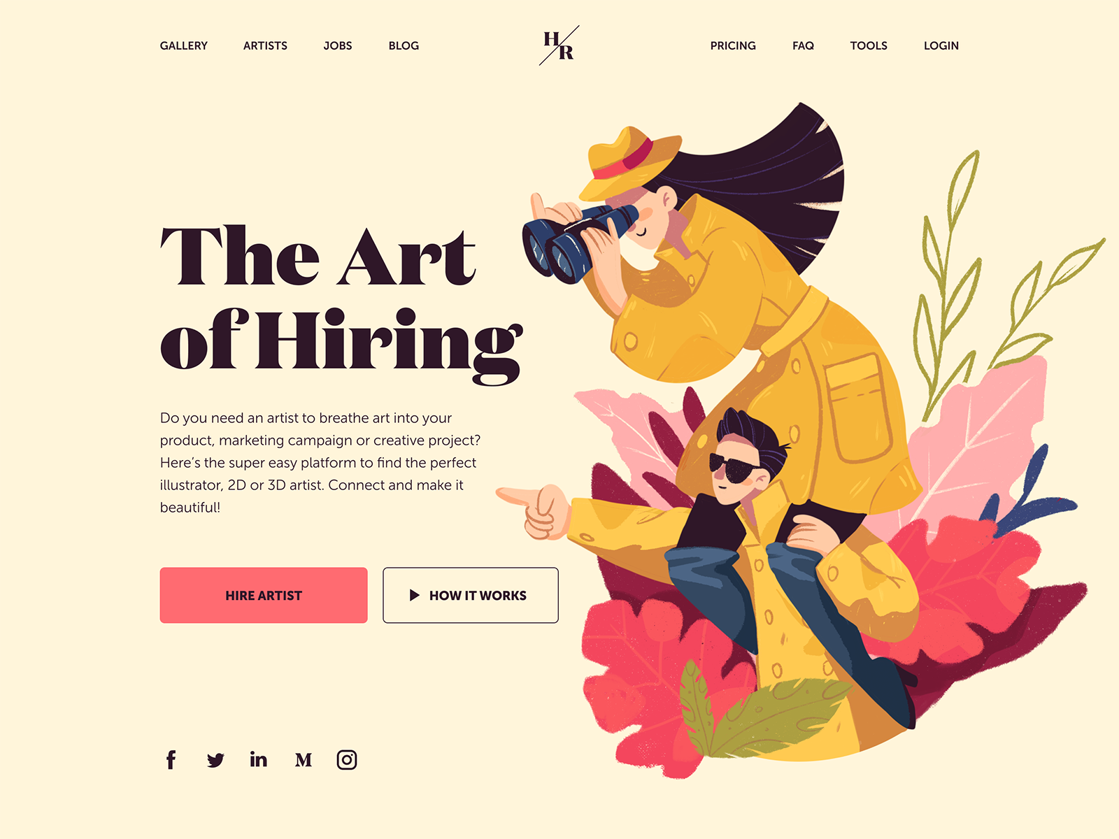 hiring artist website design_illustration