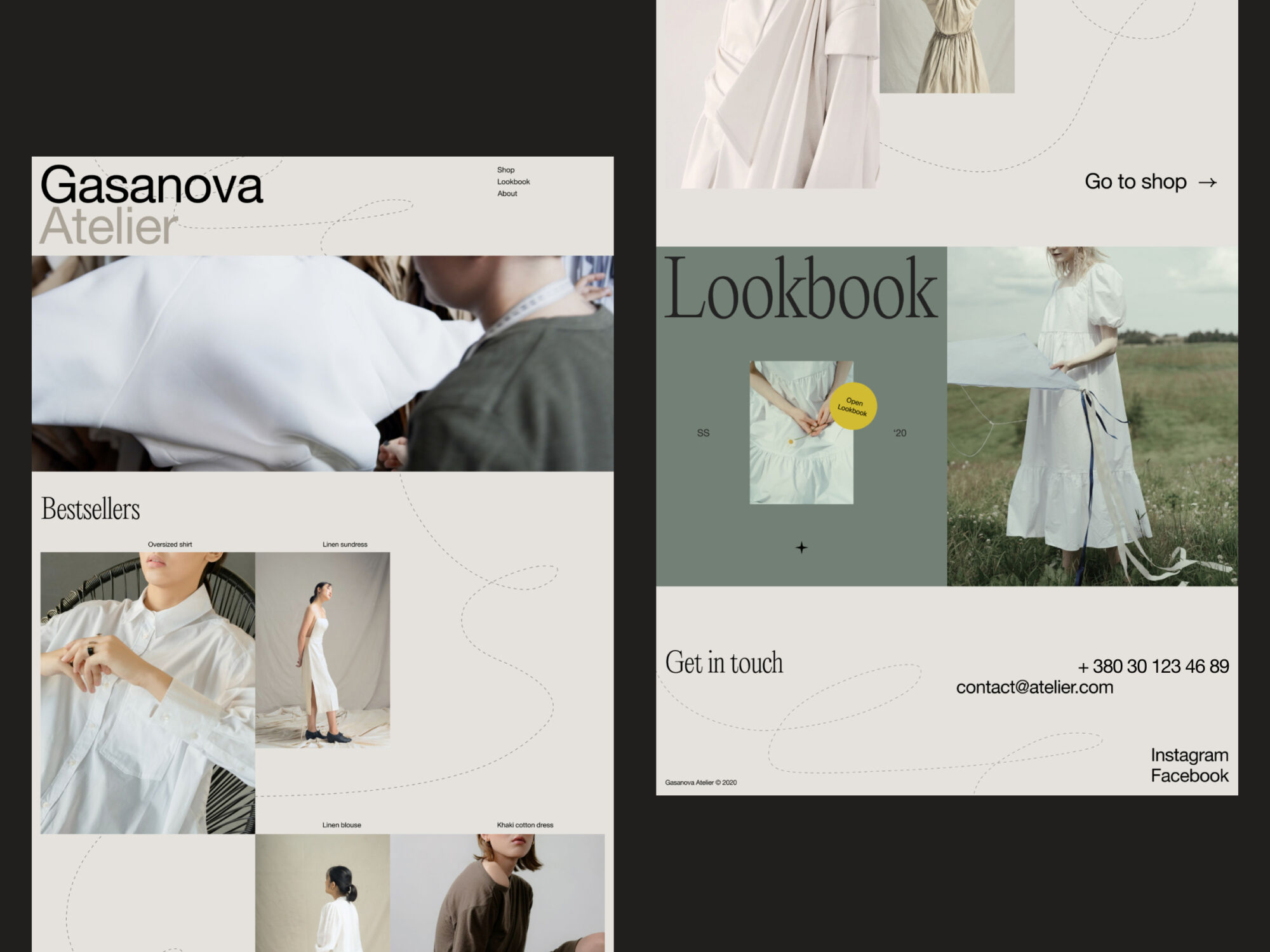 fashion brand about page webdesign tubik