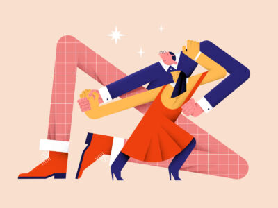 Cute Geometric People Illustrations by Viktorija Grachkova — Design4Users