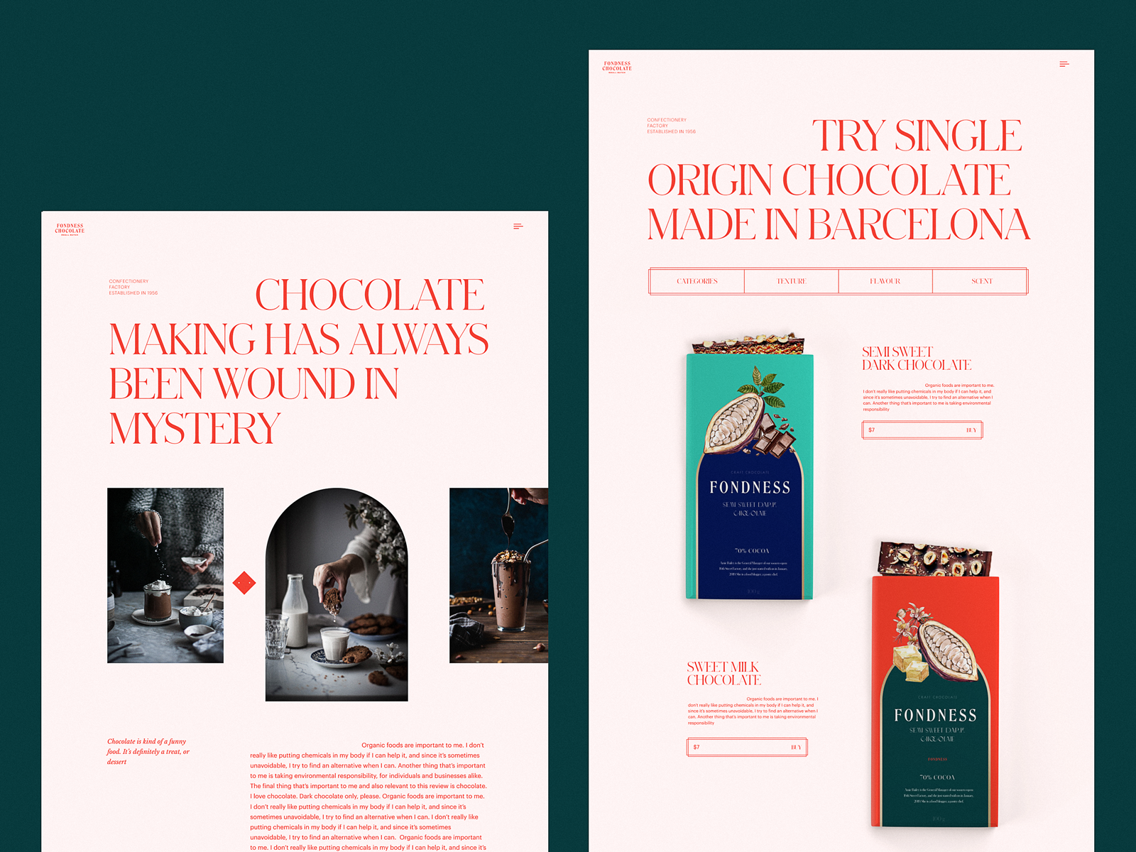 website design confectionery
