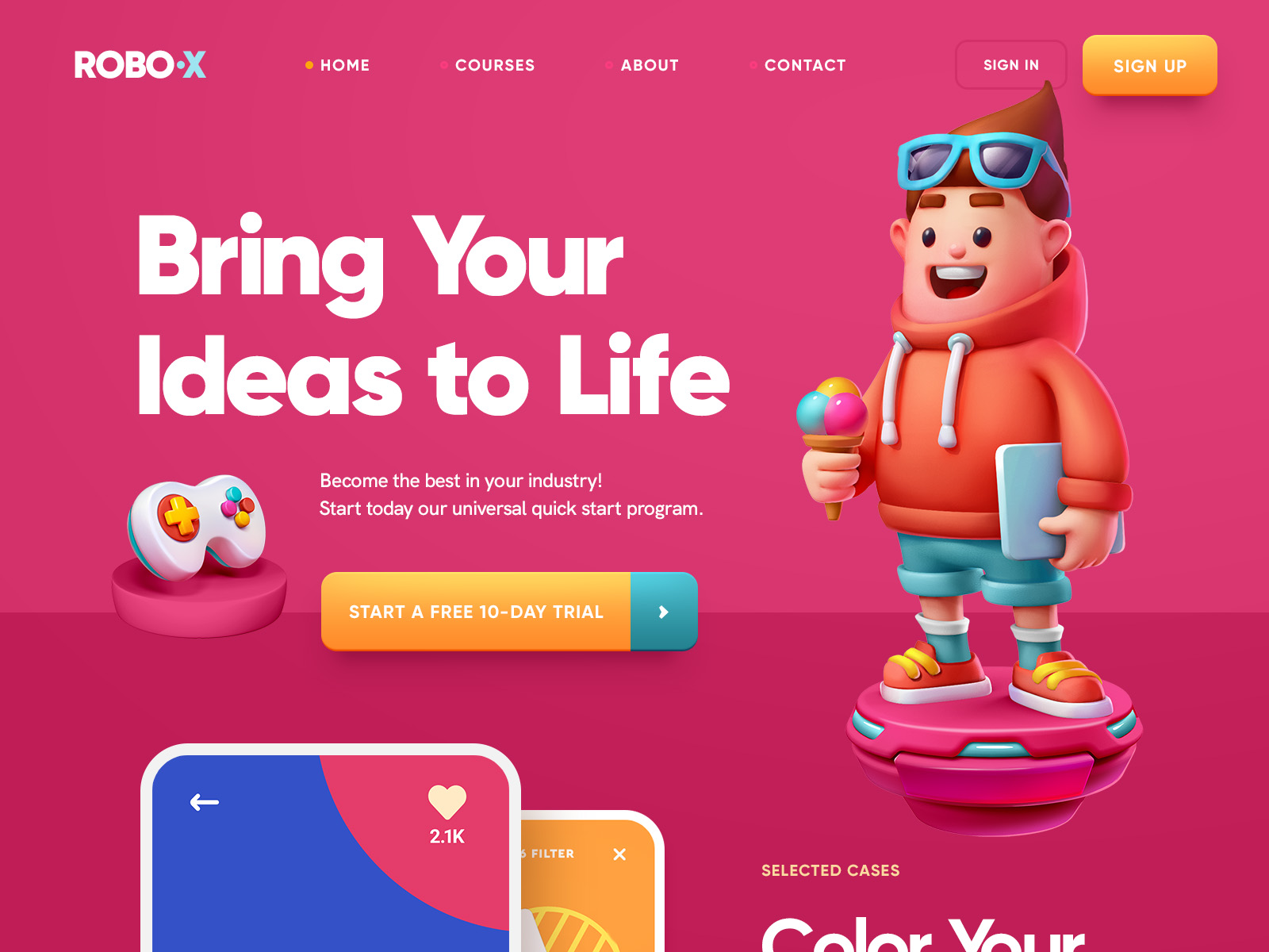 30 Inspiring Web Design Concepts with 3D Graphics