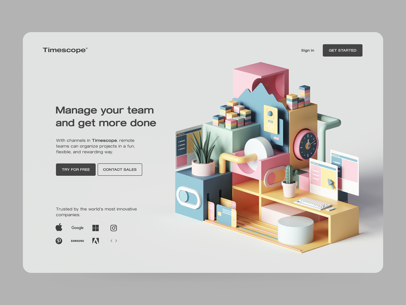 30 Inspiring Web Design Concepts with 3D Graphics Design4Users