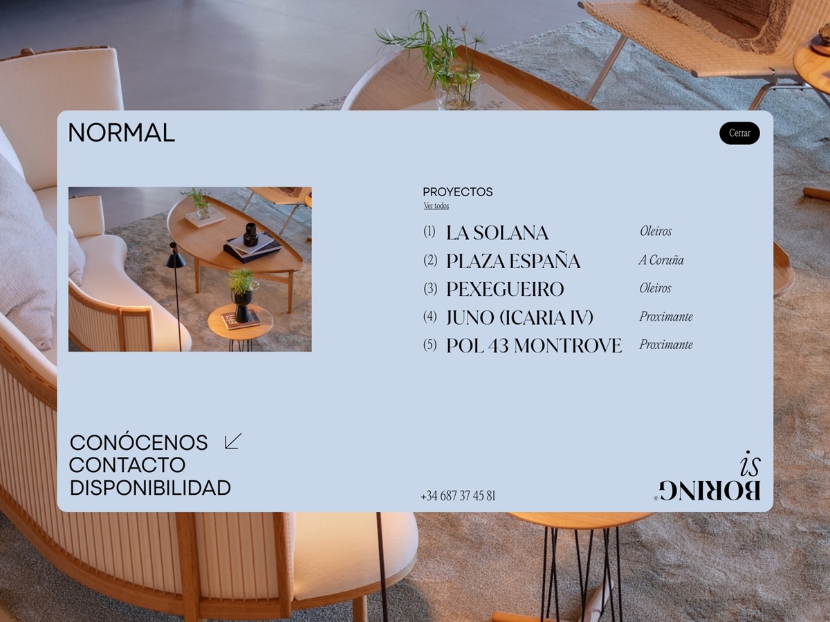 normalisboring website design negative space design4users