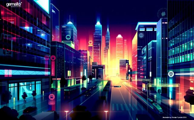 Urban Art: Neon City Illustrations By Digital Artist Romain Trystram