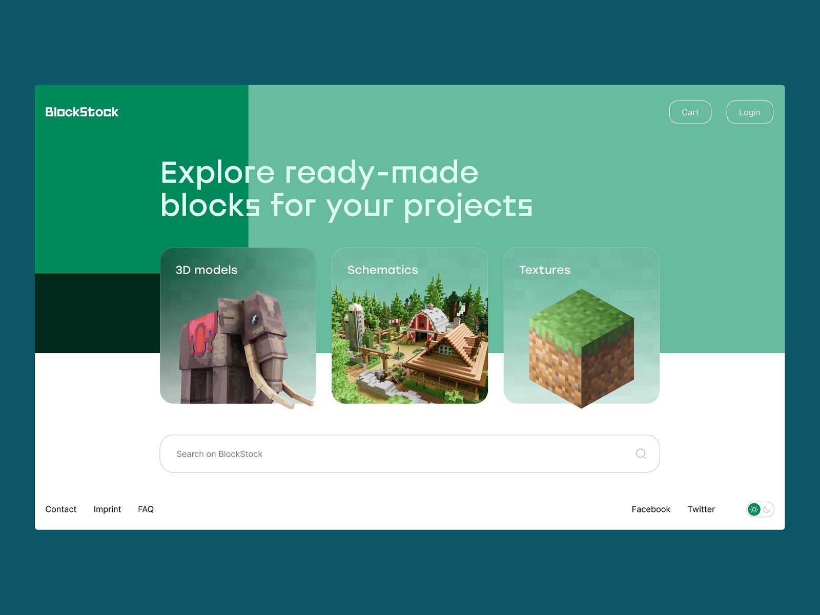 BlockStock website design home page tubik reduced