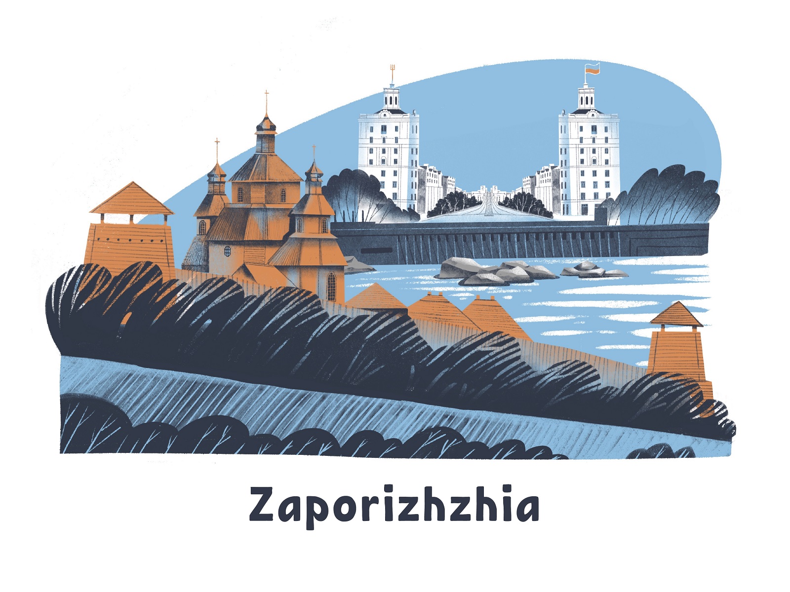 Zaporizhzhia-cities-of-Ukraine-tubikarts-illustrations