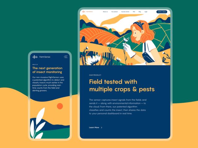 Case Study: FarmSense. Brand Identity and Website Design for Agricultural Technology