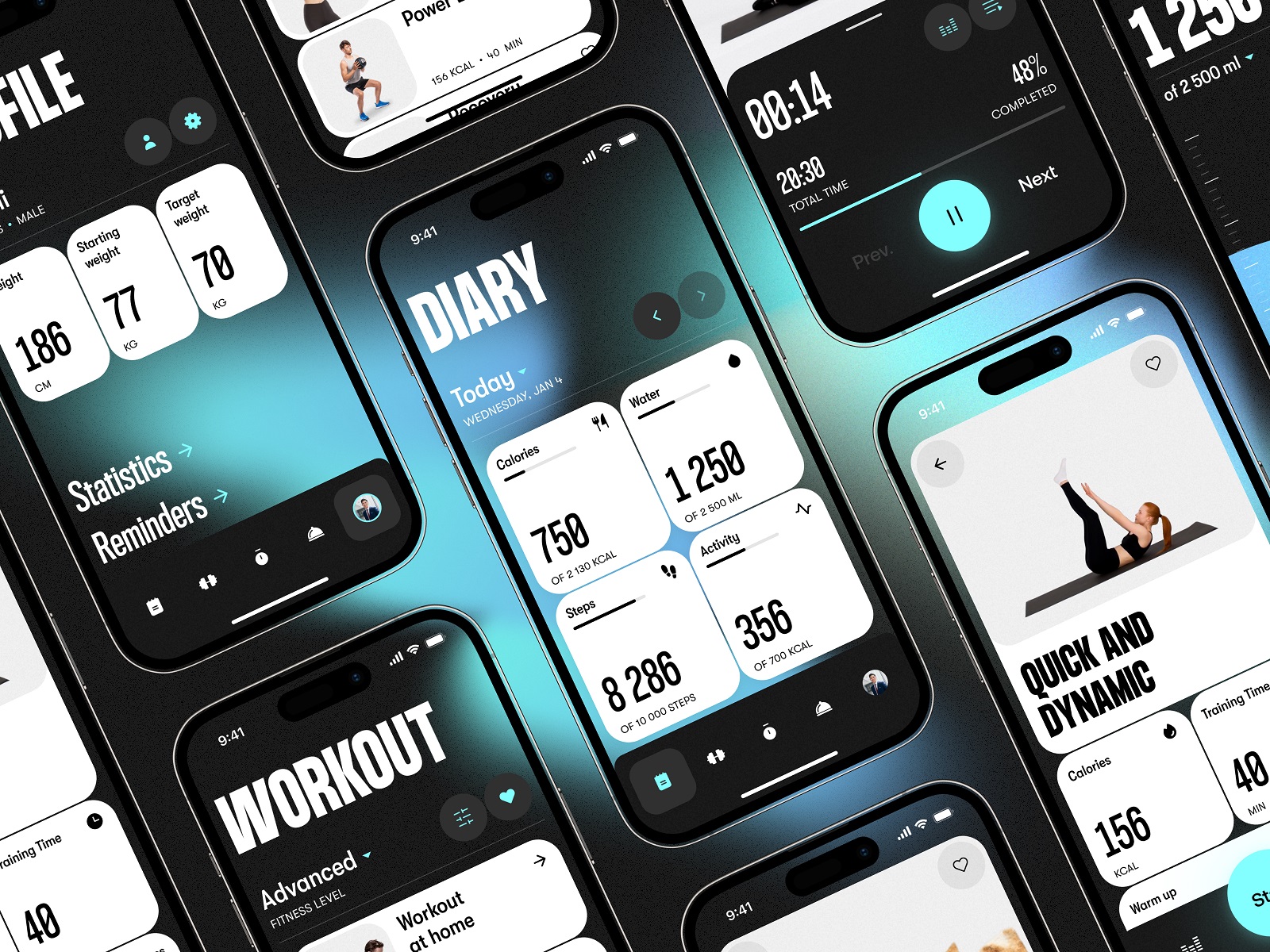 fitness mobile ui