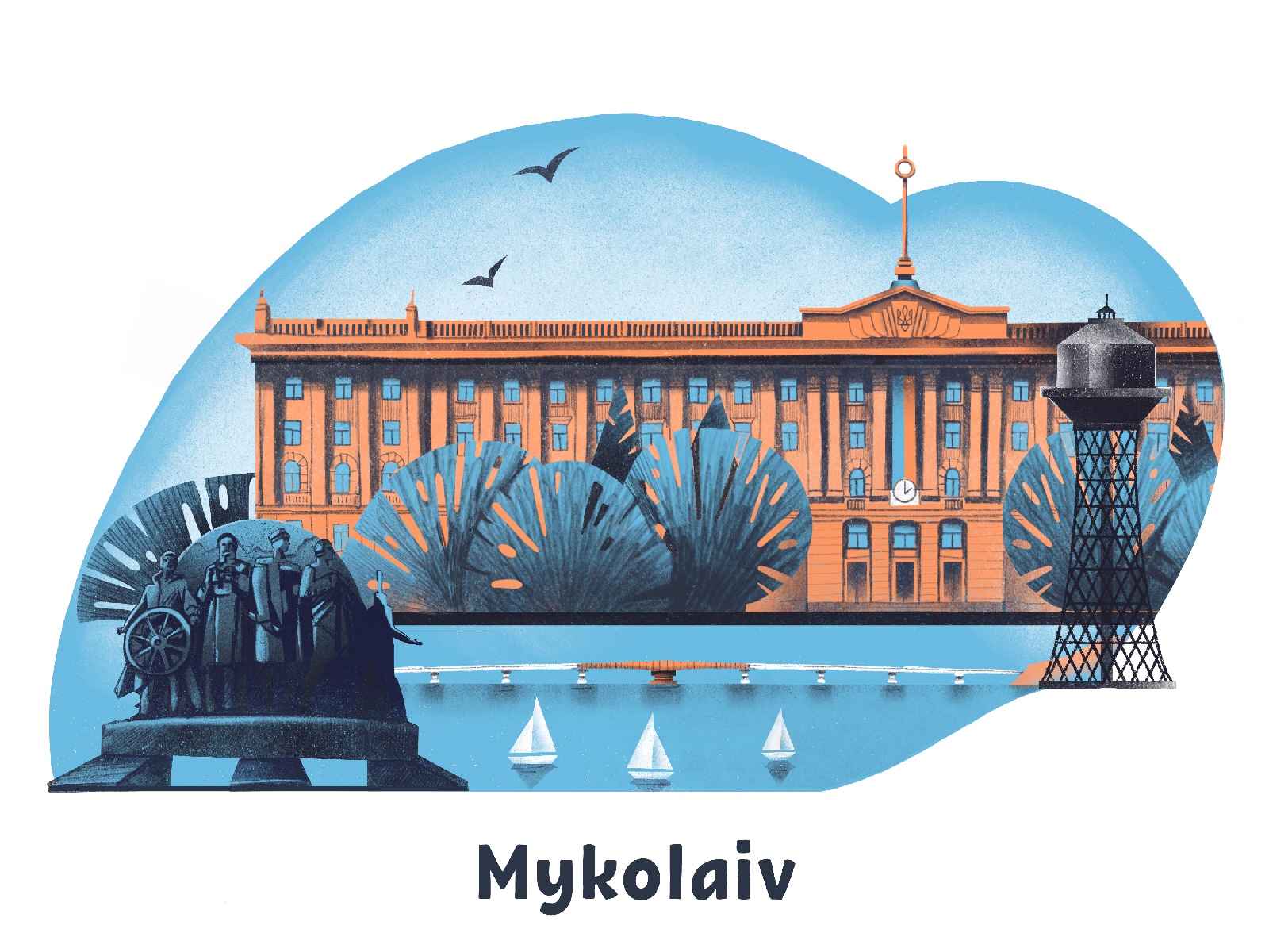 ukrainian cities mykolaiv tubikarts illustration tubikarts