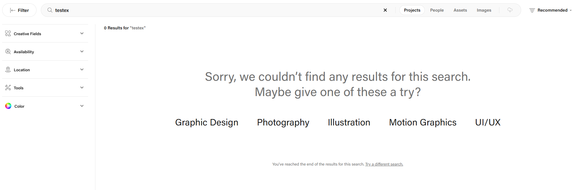 behance error page