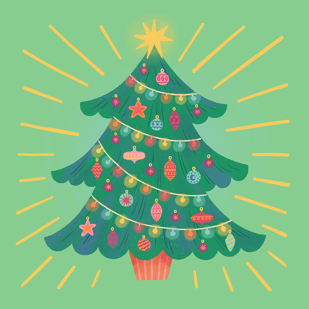 christmas tree illustrations